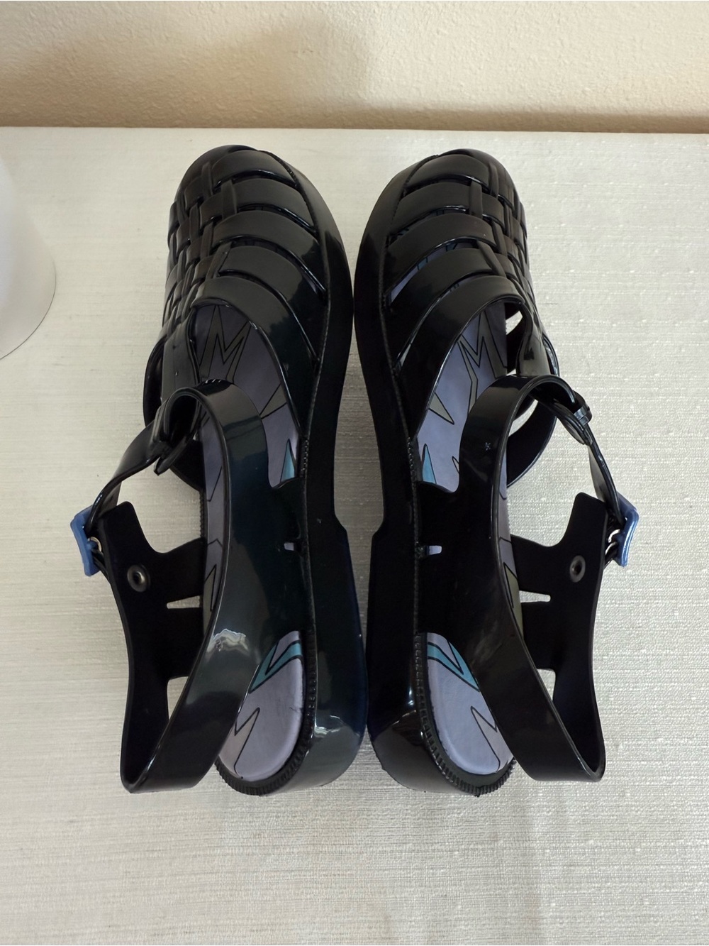 Melissa Black Jelly Fisherman Sandals US 9 - Picture 6 of 11